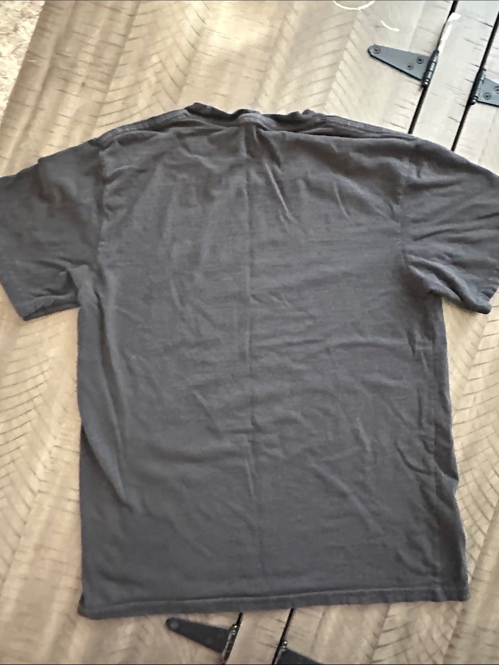 GOAT USA Black Short Sleeve Tee with Distressed American Flag - Picture 3 of 6